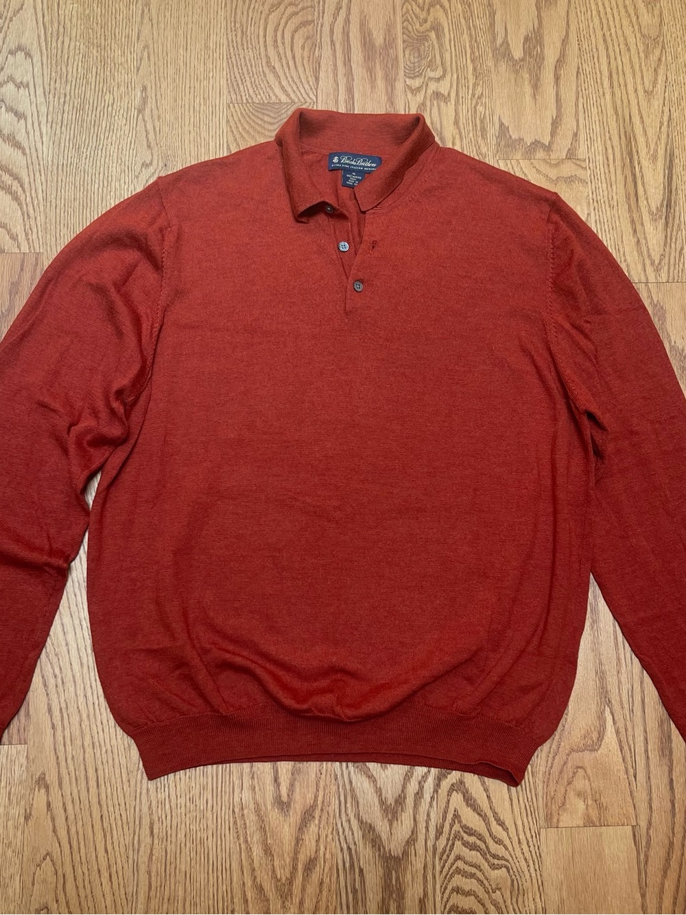 Brooks Brothers Merino Wool Polo Sweater